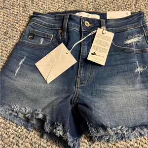 KanCan Blue Distressed Jean Shorts